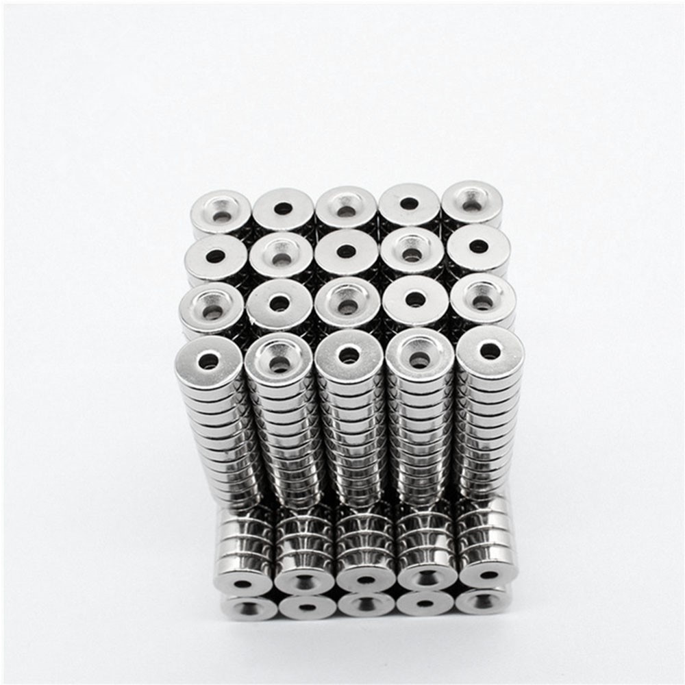 50Pcs/Set 12 x 4mm Industrial Equipment and DIY Projects Strong Suction Round Shape Hole NdFeB Magnet-5