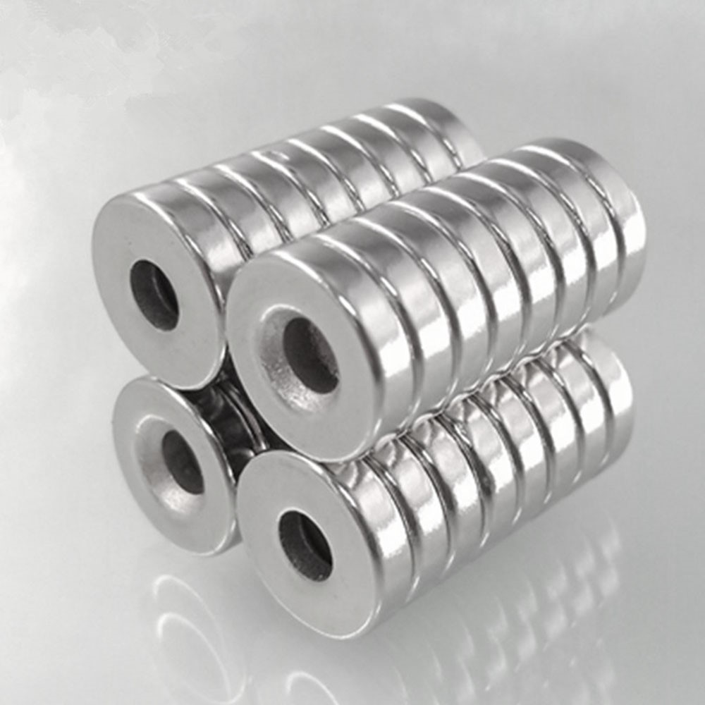 50Pcs/Set 12 x 4mm Industrial Equipment and DIY Projects Strong Suction Round Shape Hole NdFeB Magnet-6