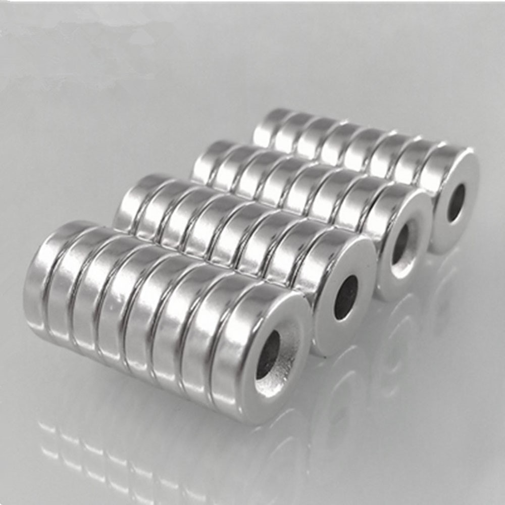 50Pcs/Set 12 x 4mm Industrial Equipment and DIY Projects Strong Suction Round Shape Hole NdFeB Magnet-8