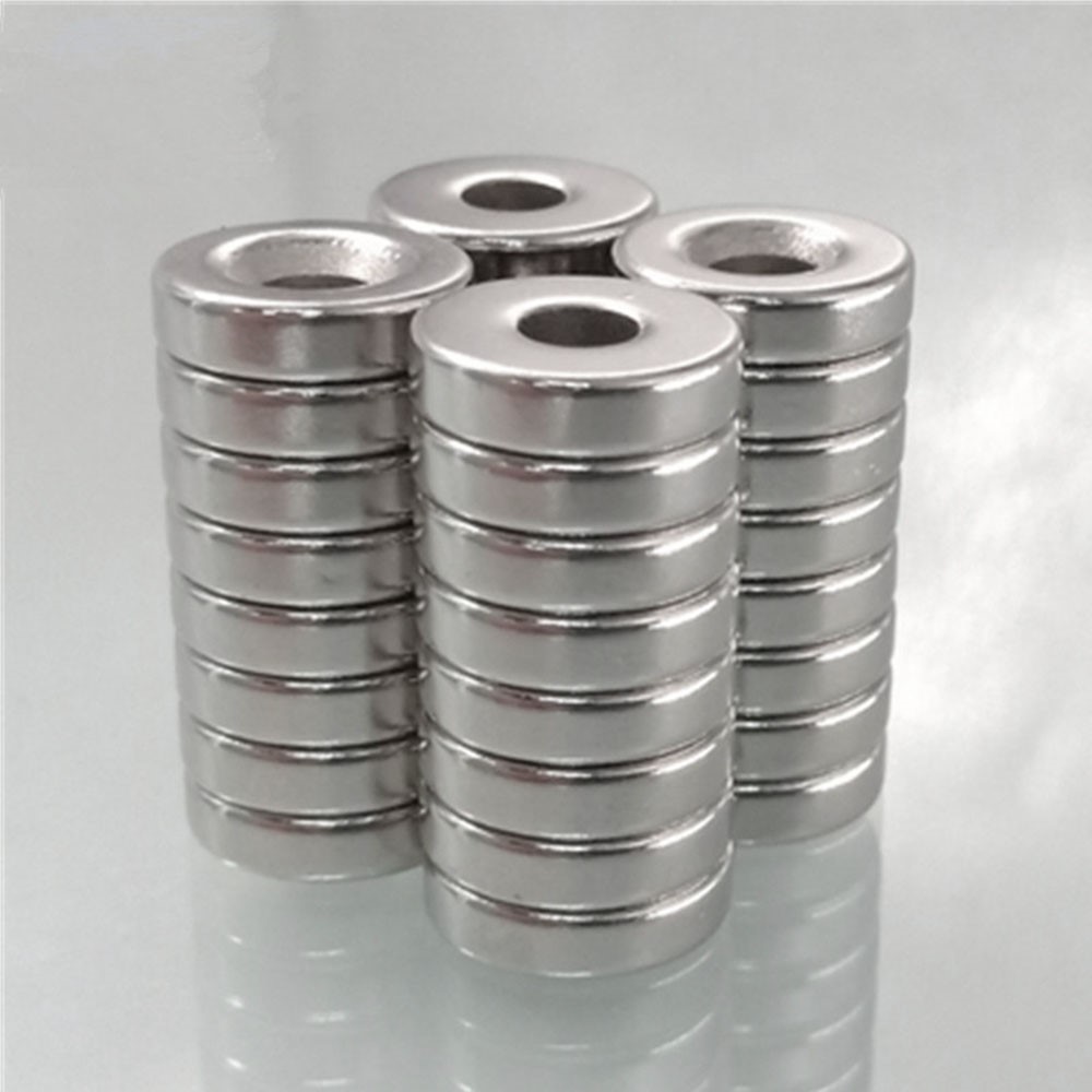 100Pcs/Set 12 x 4mm Industrial Equipment and DIY Projects Powerful Suction Round Shape Hole NdFeB Magnet-10