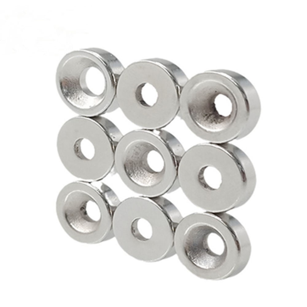100Pcs/Set 12 x 4mm Industrial Equipment and DIY Projects Powerful Suction Round Shape Hole NdFeB Magnet-11