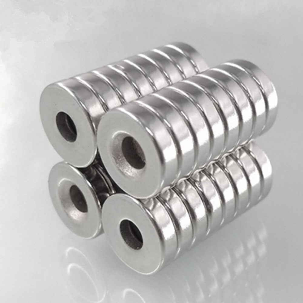 100Pcs/Set 12 x 4mm Industrial Equipment and DIY Projects Powerful Suction Round Shape Hole NdFeB Magnet-6