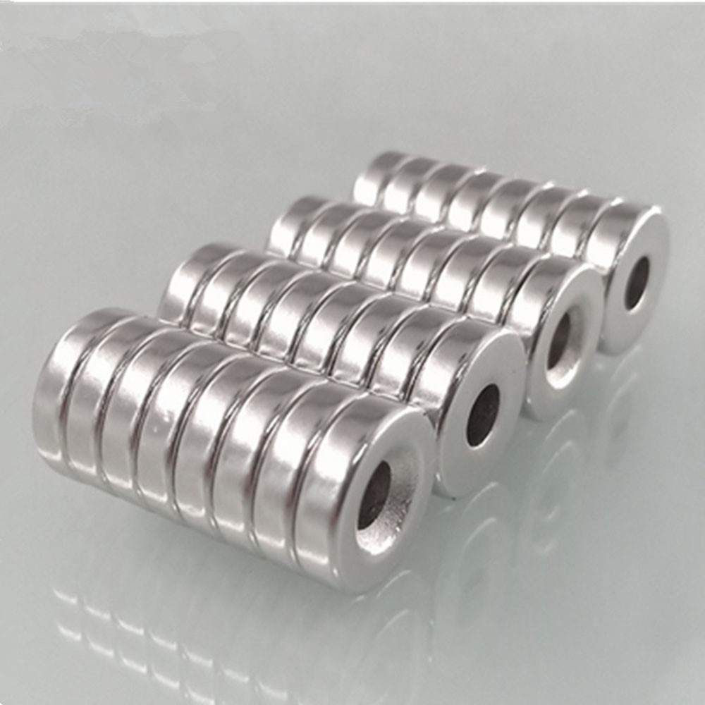 100Pcs/Set 12 x 4mm Industrial Equipment and DIY Projects Powerful Suction Round Shape Hole NdFeB Magnet-8