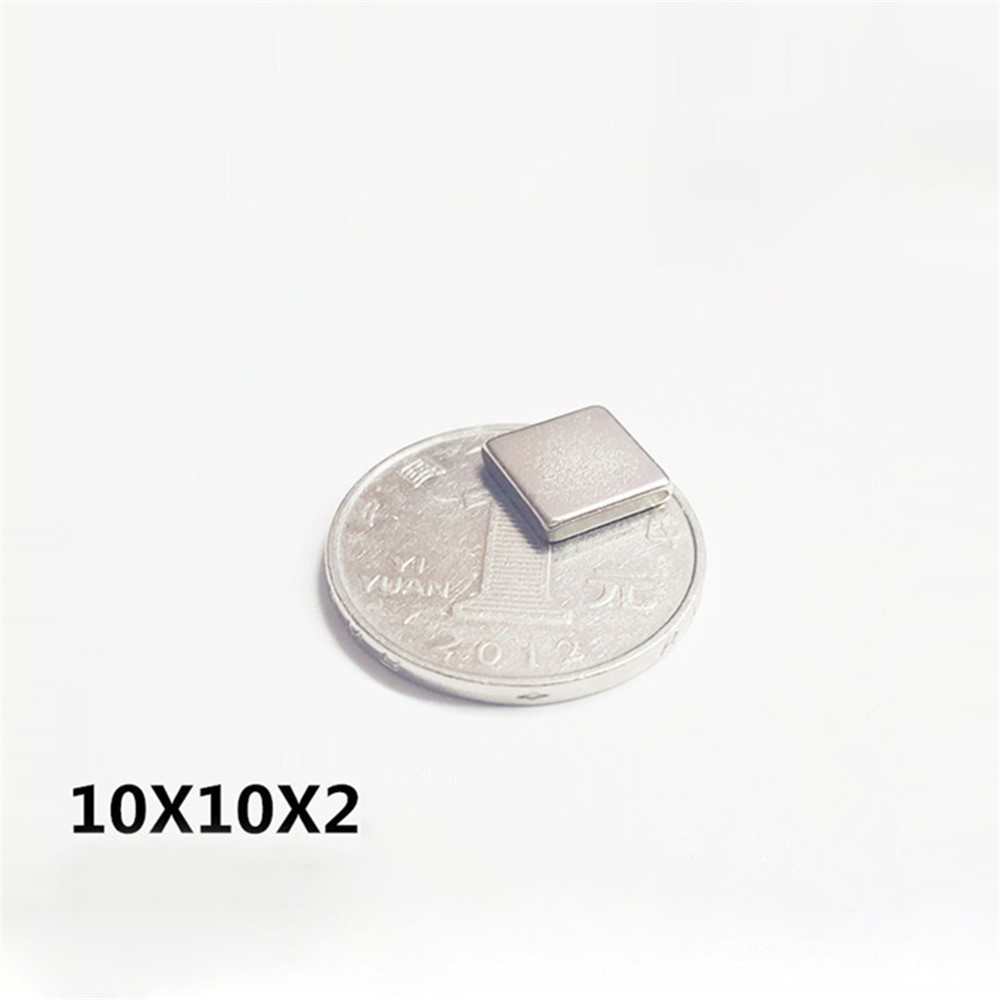 50 Stücke 10x10x2mm Rechteckiger Magnet Super Starker Magnetischer Ndfeb-magnet