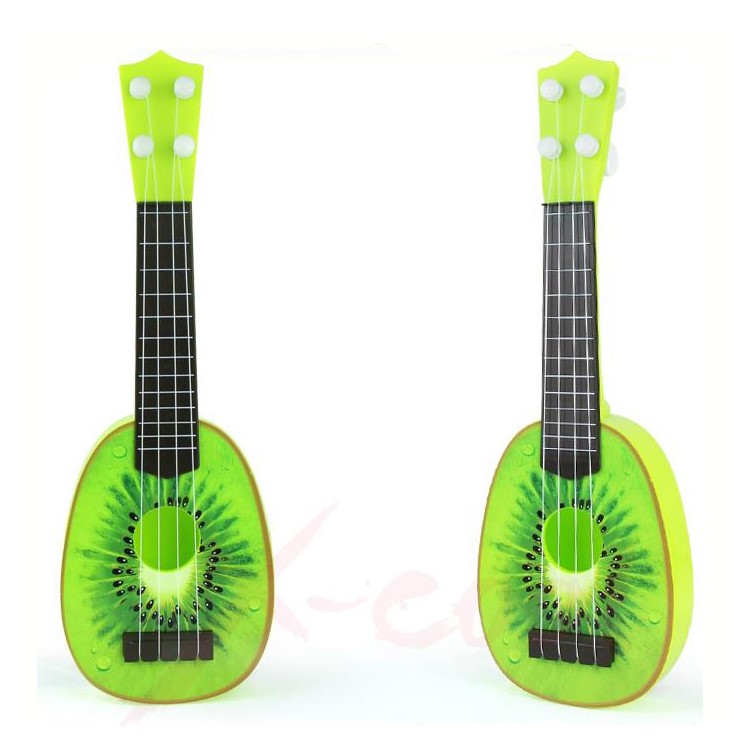 Funny Fruit Design 4-String Ukulele Can Play Musical Instrument Educational Toy - Kiwi Fruit-1