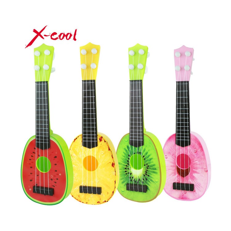 Funny Fruit Design 4-String Ukulele Can Play Musical Instrument Educational Toy - Kiwi Fruit-3