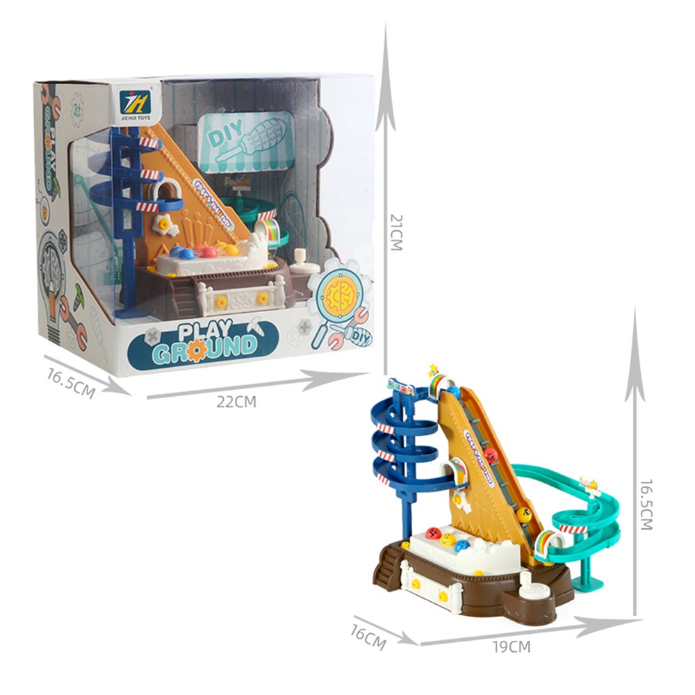 JH1123 DIY Amusement Park Roller Coaster Kids Assembly Screw Toy Set Children Gift Educational Toy - Random Color-10