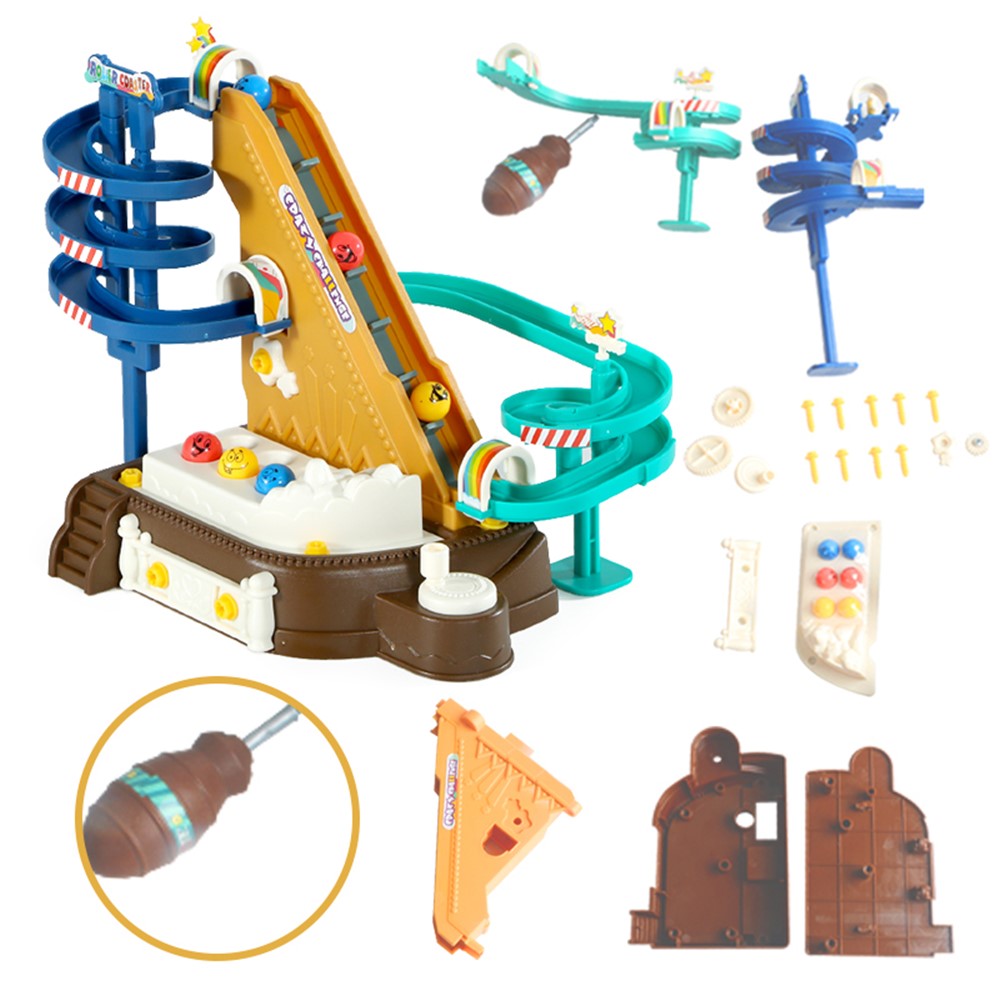 JH1123 DIY Amusement Park Roller Coaster Kids Assembly Screw Toy Set Children Gift Educational Toy - Random Color-5