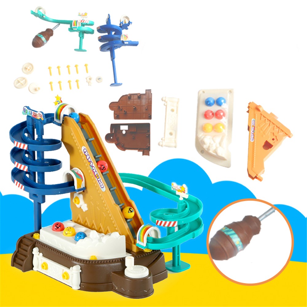 JH1123 DIY Amusement Park Roller Coaster Kids Assembly Screw Toy Set Children Gift Educational Toy - Random Color-7
