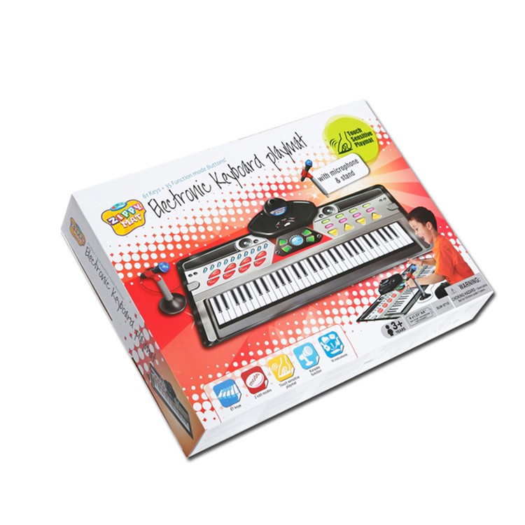 ZIPPYMAT 61 Keys Electronic Organ Piano Mat with Microphone Children Early Educational Toy-5