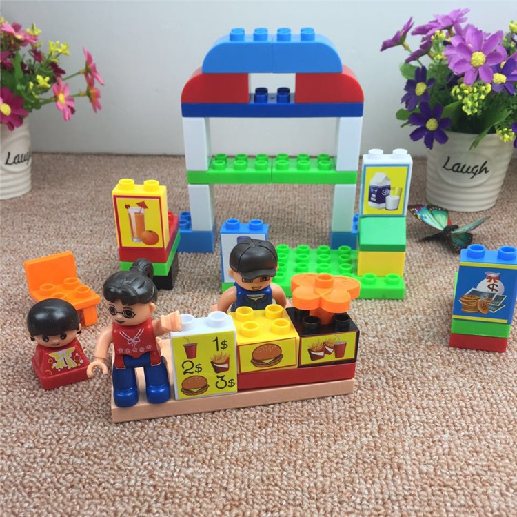 Fast Food Shop Building Blocks Playset Educational Toy-1