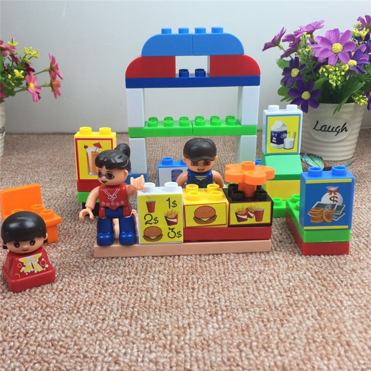 Fast Food Shop Building Blocks Playset Educational Toy-6