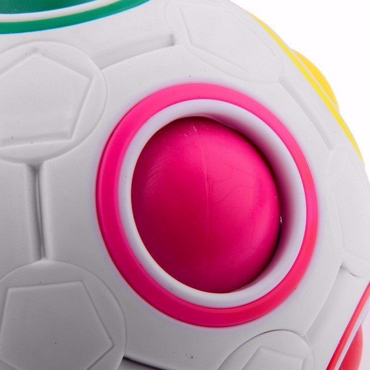 Spherical Magic Cube Toys Novelty Rainbow Football Puzzle Cube-3