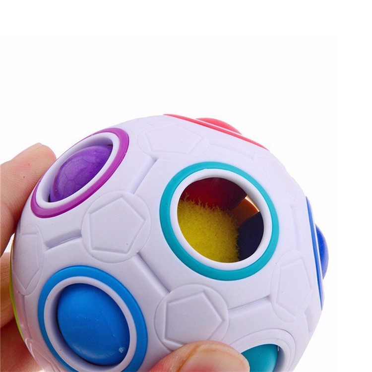 Spherical Magic Cube Toys Novelty Rainbow Football Puzzle Cube-5