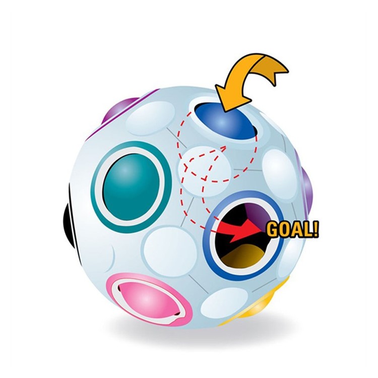 Spherical Magic Cube Toys Novelty Rainbow Football Puzzle Cube-7
