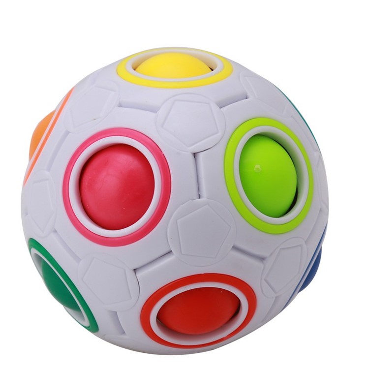 Spherical Magic Cube Toys Novelty Rainbow Football Puzzle Cube-8