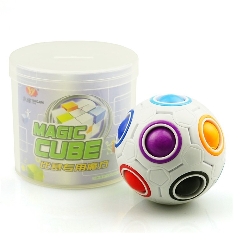 Spherical Magic Cube Toys Novelty Rainbow Football Puzzle Cube-9