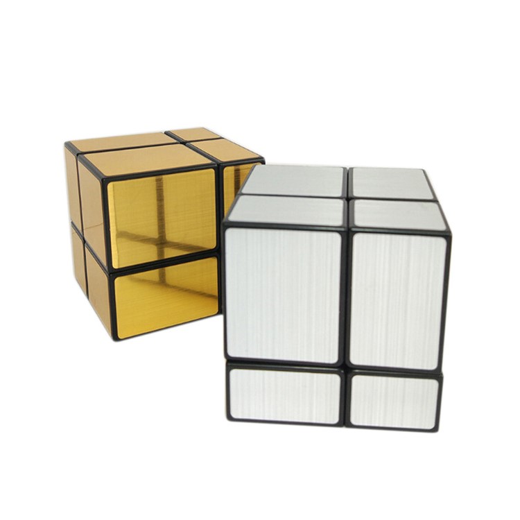 2x2x2 Magic Mirror-like Brushed Cube Intelligence Puzzle 50mm - Silver-5