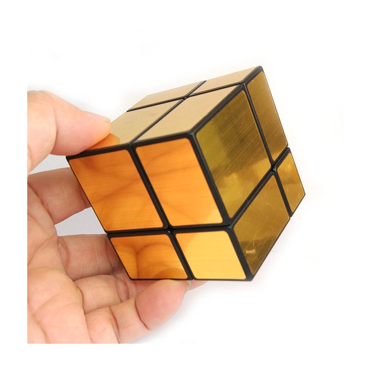 2x2x2 Magic Brushed Mirror-like Cube Intelligence Puzzle 50mm - Gold Color-1