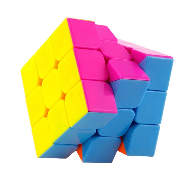 3x3 Eco-friendly Plastics Speed Cube Magic Cube Puzzle - Multi-color-1