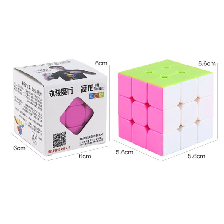 3x3 Eco-friendly Plastics Speed Cube Magic Cube Puzzle - Multi-color-4