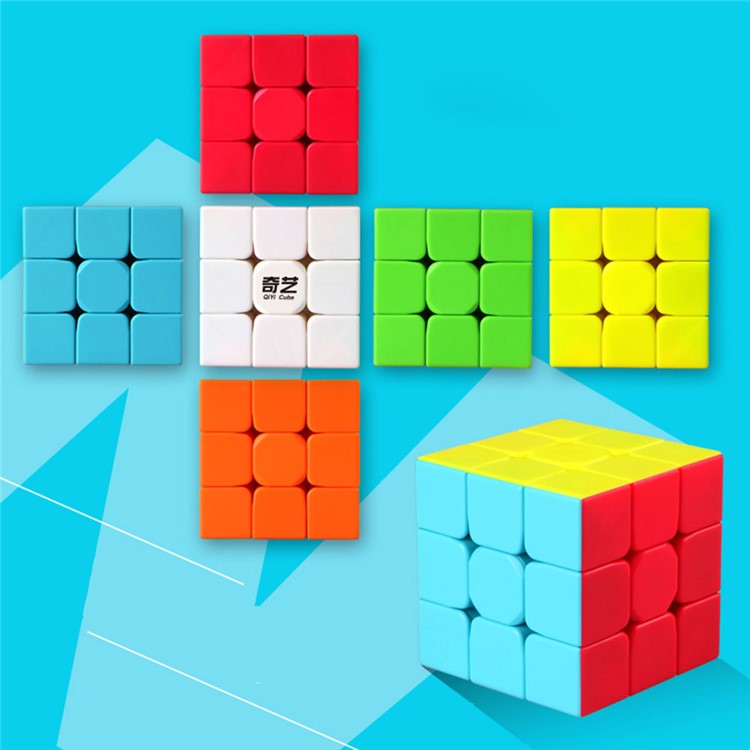 QIYI Warrior W 3x3 Sticker-less Magic Cube Puzzle Toy for Kids-2