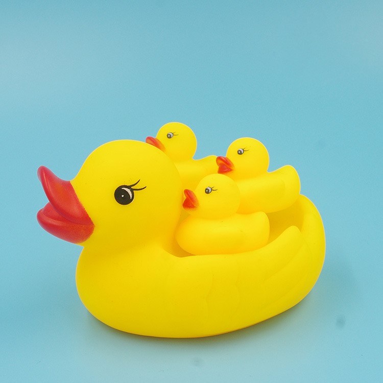 Funny Mummy & Baby Ducks Animals Squeaky Toys Baby Bathing Toys Shower Kid Game Toys-4