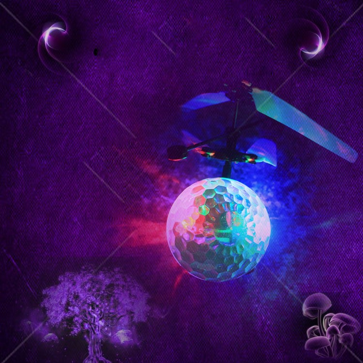 RC infrared Induction Helicopter Ball Built-in Shinning LED Lighting for Kids-4