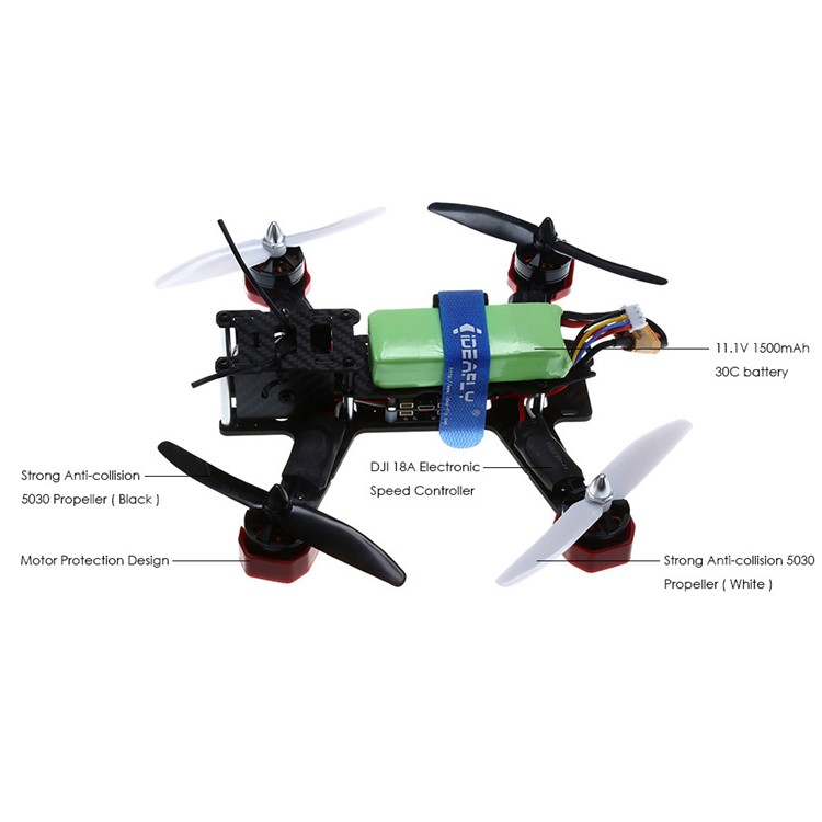 IDEAFLY B210B Mini 5.8G FPV 700TVL HD Camera 2.4G Racing RC Quadcopter - Black / US Plug-6