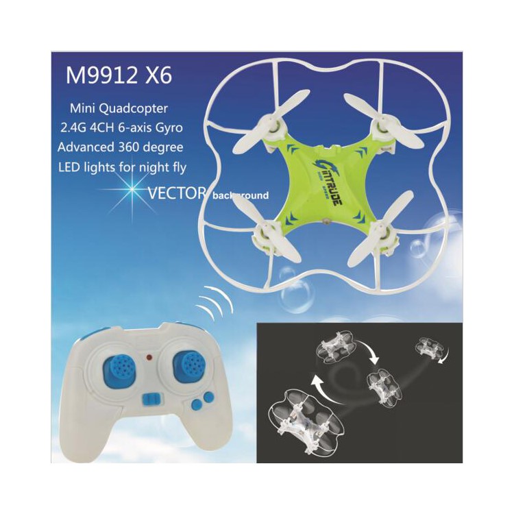 M9912 X6 Mini RC Quadcopter 2.4G 4CH 6-axis Gyro Stable Helicopter with LED Night-1