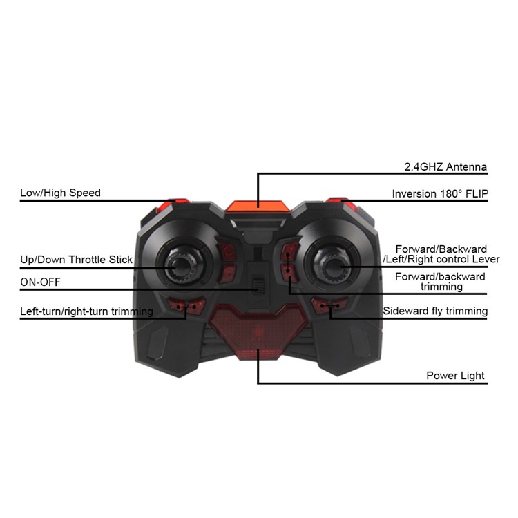 Inverted Flight Inversion Drone 6 Axis Gyro 2.4G RC Quadcopter with LED Light - Green-4