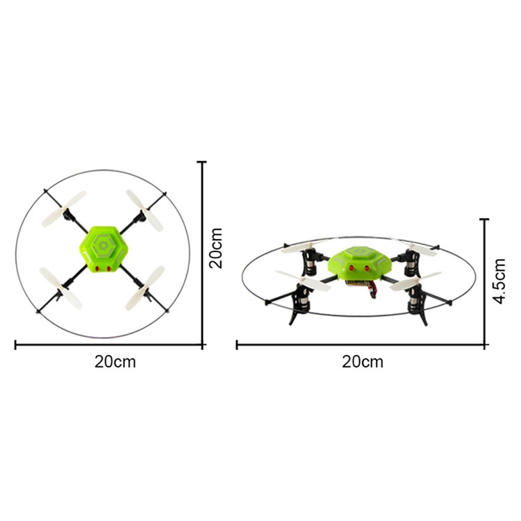 Inverted Flight Inversion Drone 6 Axis Gyro 2.4G RC Quadcopter with LED Light - Green-5