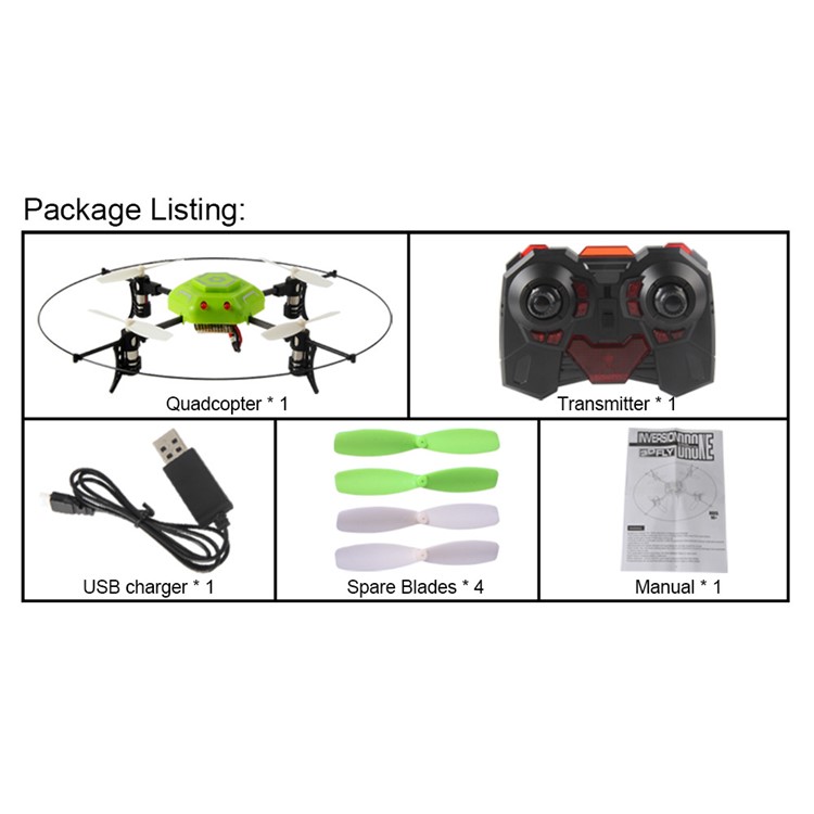 Inverted Flight Inversion Drone 6 Axis Gyro 2.4G RC Quadcopter with LED Light - Green-6
