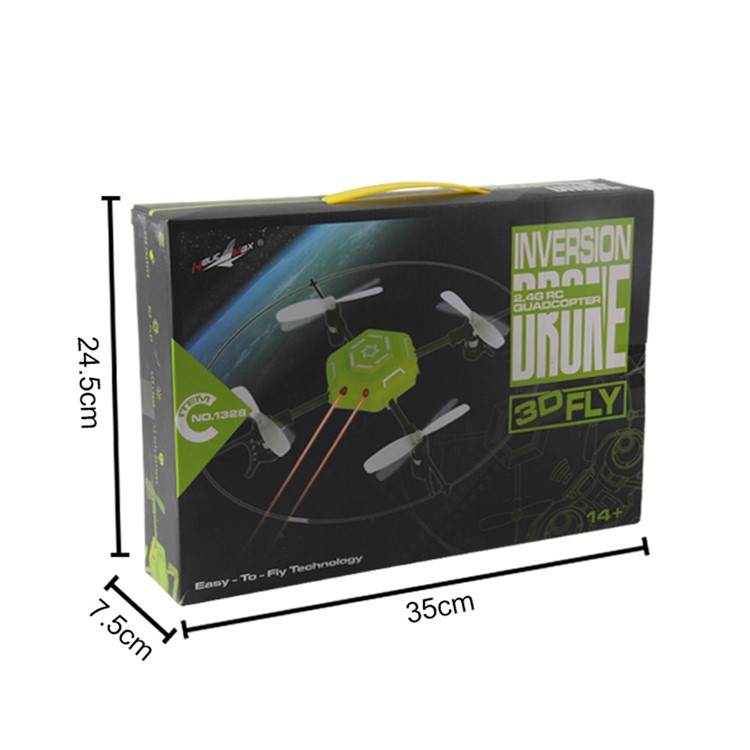 Inverted Flight Inversion Drone 6 Axis Gyro 2.4G RC Quadcopter with LED Light - Green-7