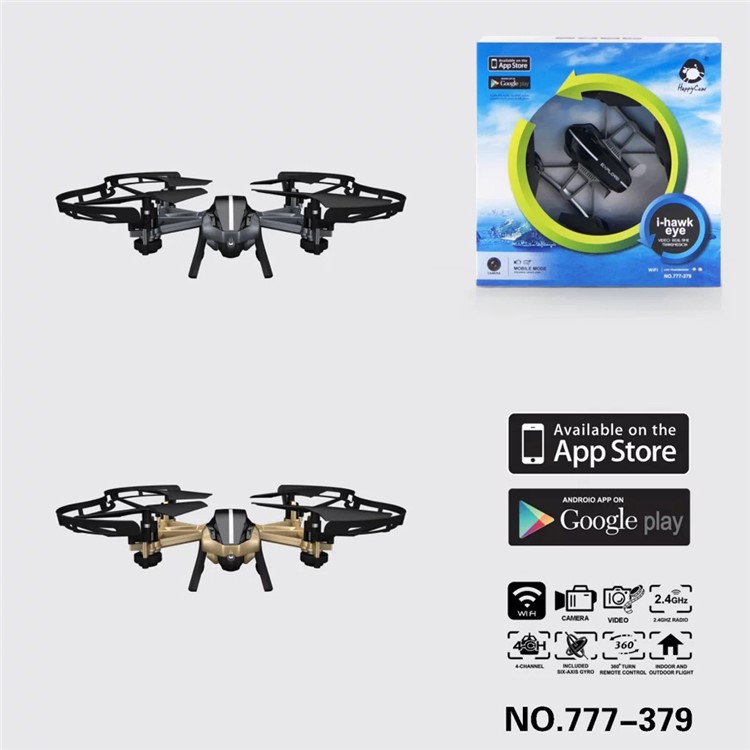 RC Quadcopter Drone with 4CH HD Camera Real Time Transmission Video WiFi FPV Quadcopter - Tarnish-7