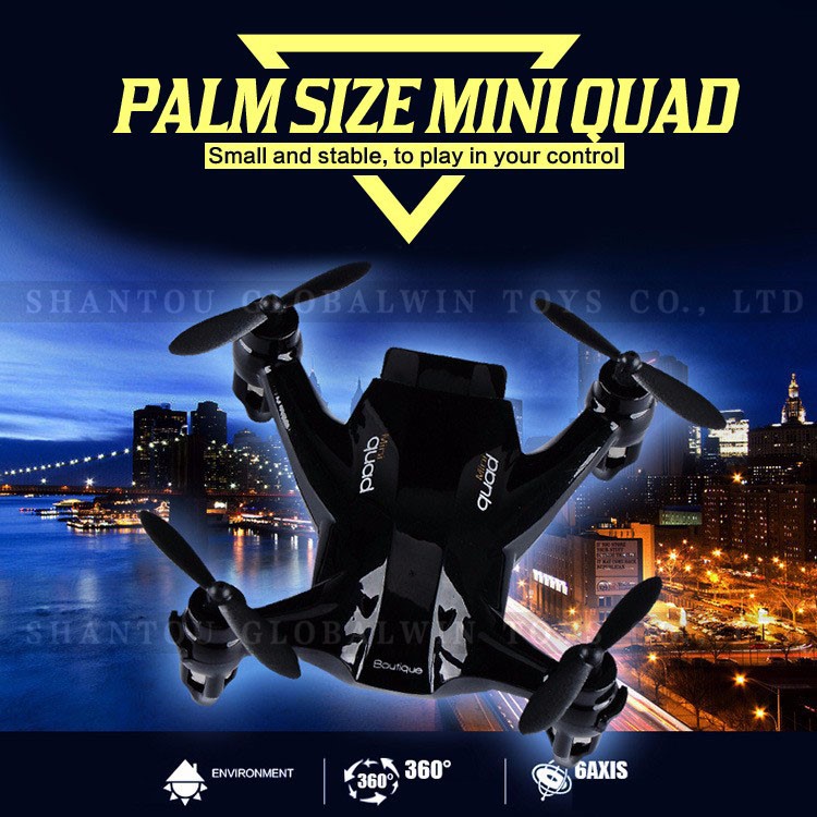 XINLIN X165 6 Axis Gyro 360 Degree Rollover Mini Quadcopter Drone - Black-1