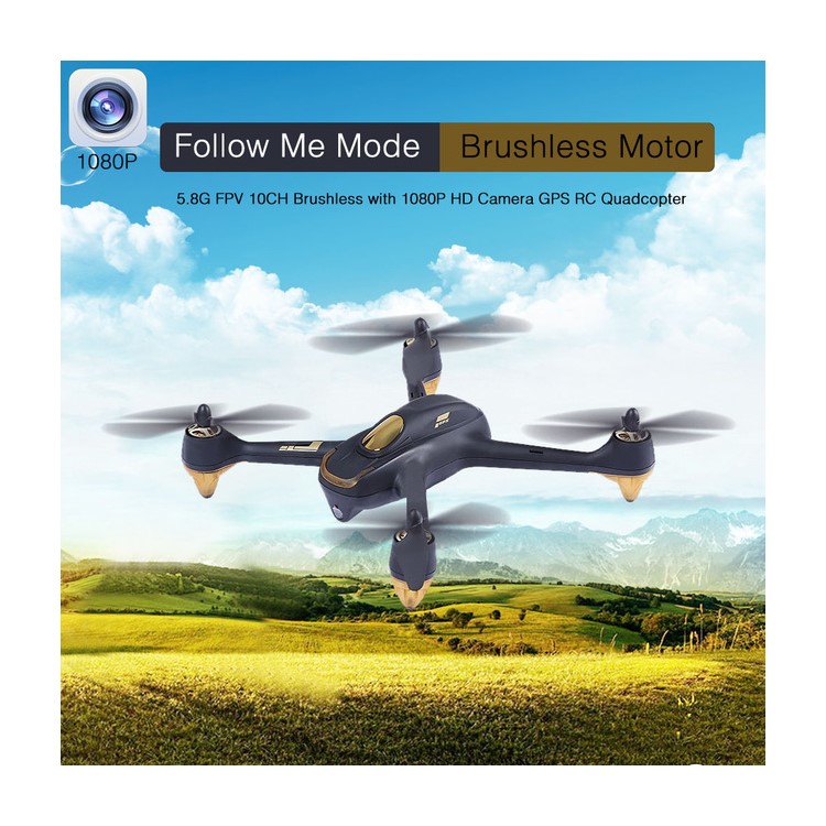 HUBSAN H501S 5.8G FPV 10CH Brushless GPS RC Quadcopter with 1080P HD Camera - Black / EU Plug-1