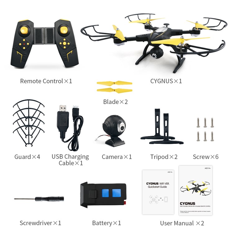 JJRC H39WH Wifi FPV 720P Camera Foldable Drone 2.4G 4CH 6-Aixs Gyro RC Quadcopter - Black-3