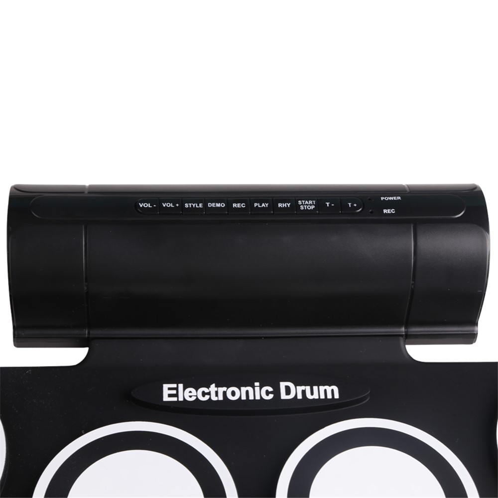 W759 Roll Up Silicone Electronic Drum Pad Kit with Speaker (CE/RoHS Certification) - UK Plug-3