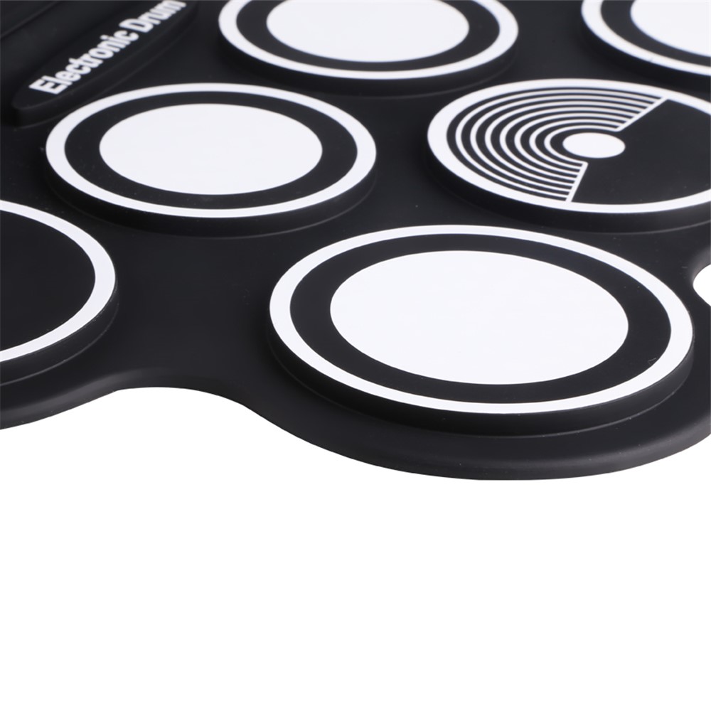 W759 Roll Up Silicone Electronic Drum Pad Kit with Speaker (CE/RoHS Certification) - UK Plug-4