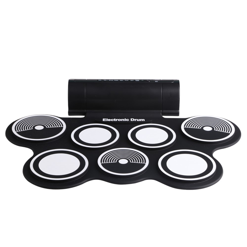 W759 Roll Up Silicone Electronic Drum Pad Kit with Speaker (CE/RoHS Certification) - UK Plug-7