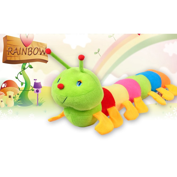 1.2m Colorful Caterpillar Plush Toy Soft Stuffed Pillow-4