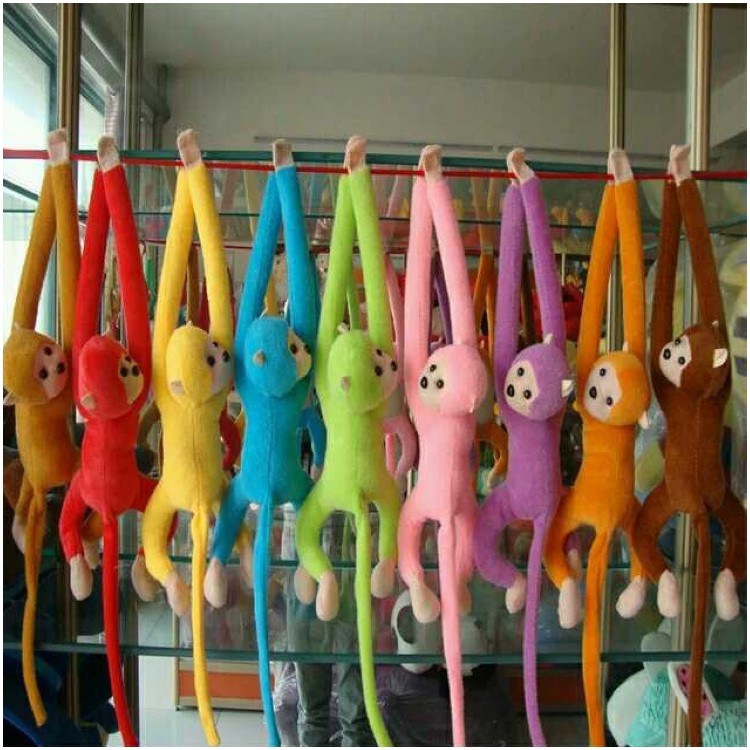90cm Plush Long Arm Hanging Monkey Doll Toy (No Talking) - Green-5
