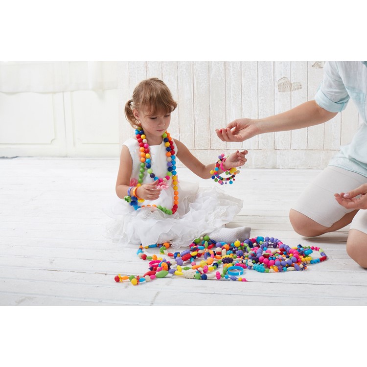 NUKIED 528Pcs/Set-Pop-Arty-Perlen Snap-Together Kinder-DIY-Pop-Perlen-Spielzeug-Kit NK6632-3
