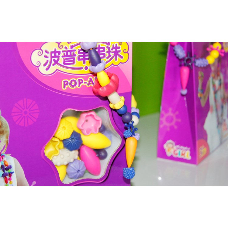 NUKIED 528Pcs/Set-Pop-Arty-Perlen Snap-Together Kinder-DIY-Pop-Perlen-Spielzeug-Kit NK6632-4