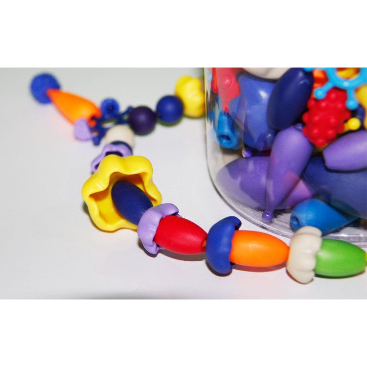 NUKIED 528Pcs/Set-Pop-Arty-Perlen Snap-Together Kinder-DIY-Pop-Perlen-Spielzeug-Kit NK6632-7