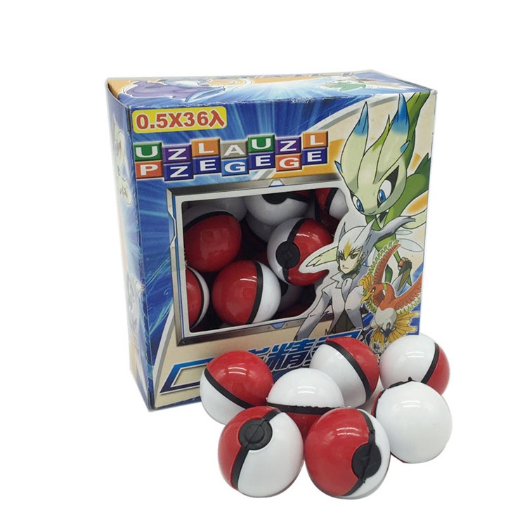 36Pcs Pokemon Go Pocket Monster Pokeball with Mini Monsters Inside Kids Gift - Red-1