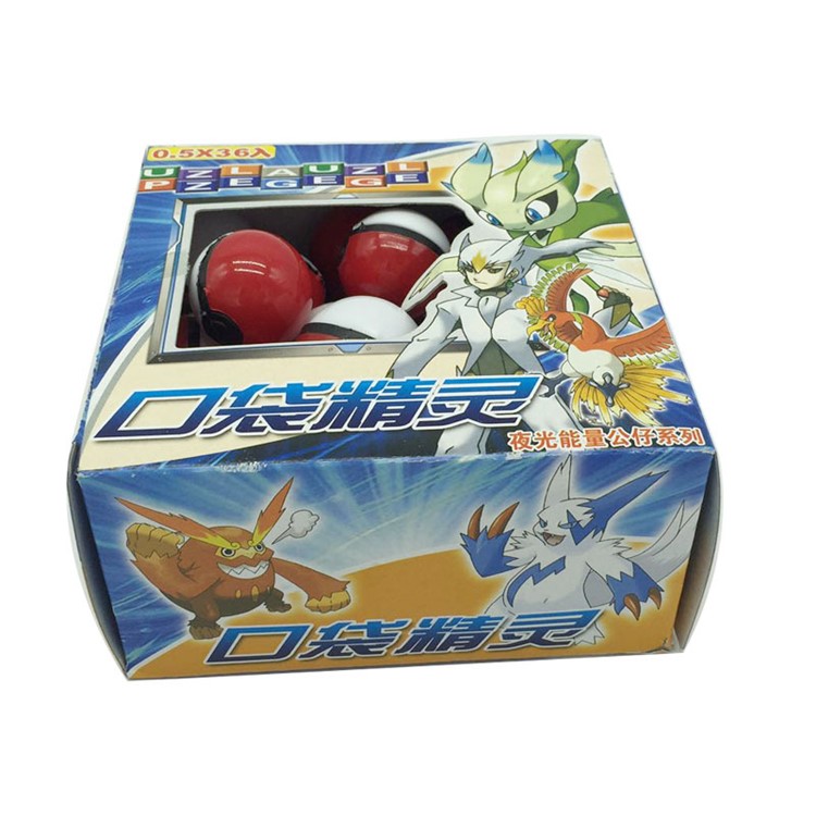 36Pcs Pokemon Go Pocket Monster Pokeball with Mini Monsters Inside Kids Gift - Red-5
