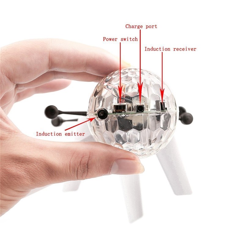 Infrared Induction Helicopter Ball Ball Voando com Rainbow Shinning LED Lights-6
