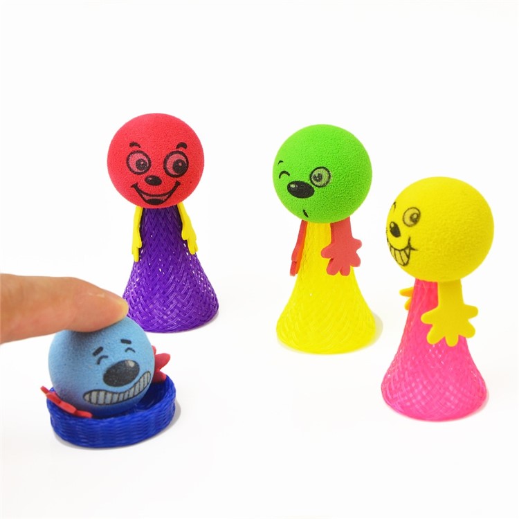 10PCS/Lot Bouncing Jump Elf Spring People Kids Children Doll Relieve Stress Toy - Random-1